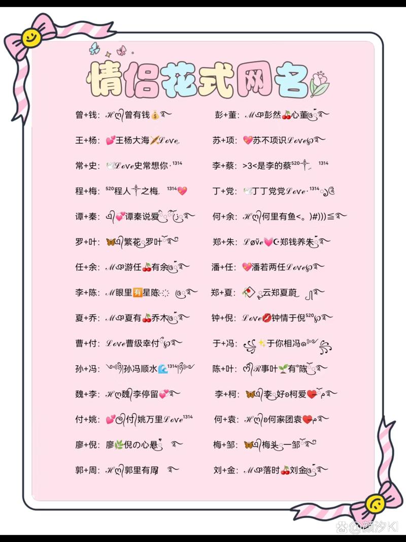 梦幻情侣名_梦幻情侣名字一男一女