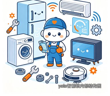 yale智能锁内部结构图