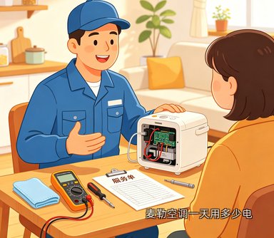 麦勒空调一天用多少电