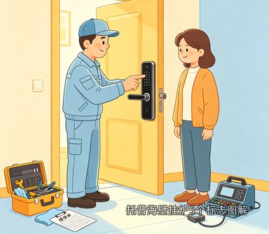 托普海壁挂炉5个标志图解