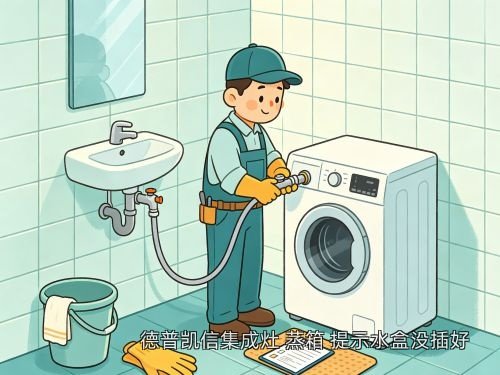 德普凯信集成灶 蒸箱 提示水盒没插好