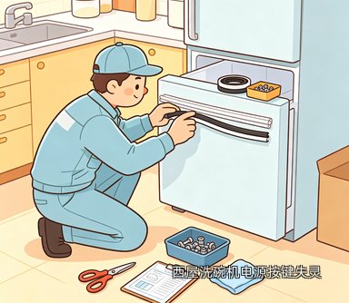 西屋洗碗机电源按键失灵