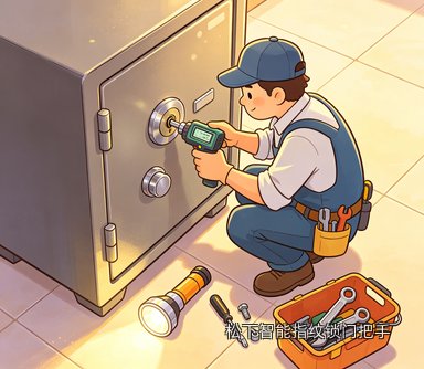 松下智能指纹锁门把手