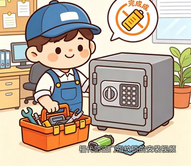 福代防盗门指纹锁的安装视频
