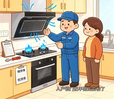 入户锁门把手固定的松了