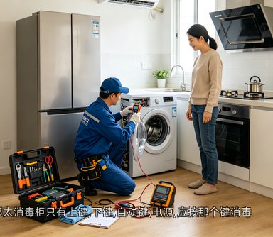 邦太消毒柜只有上键,下键,自动键,电源,应按那个键消毒