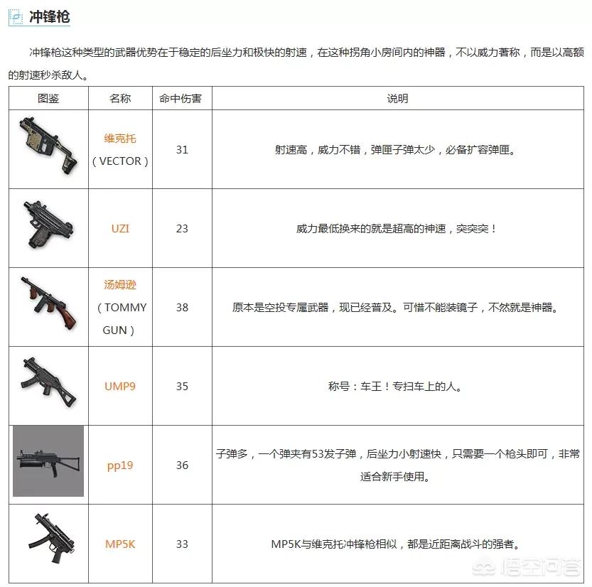 和平精英武器排名_和平精英武器排名前十